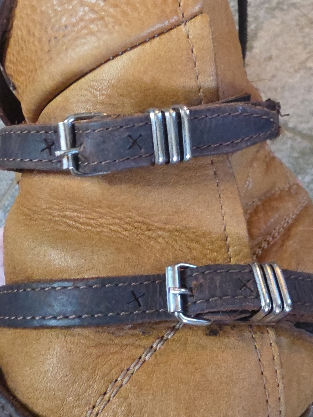 Freebird Cora Tan Leather Buckle Boots - Brown Strap Detail Size 8 - Picture 12 of 15